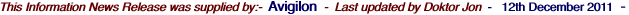 This Information News Release was supplied by:-