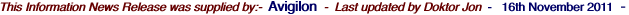 This Information News Release was supplied by:-