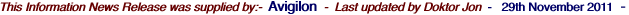 This Information News Release was supplied by:-