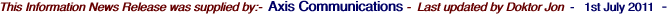 This Information News Release was supplied by:-