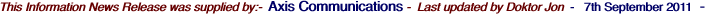 This Information News Release was supplied by:-