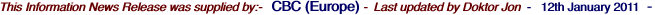This Information News Release was supplied by:-