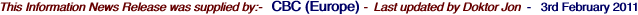 This Information News Release was supplied by:-