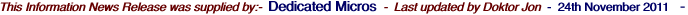 This Information News Release was supplied by:-