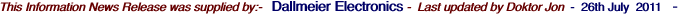 This Information News Release was supplied by:-