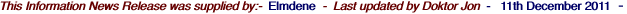 This Information News Release was supplied by:-