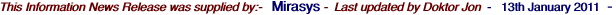 This Information News Release was supplied by:-