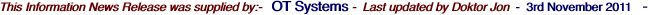 This Information News Release was supplied by:-