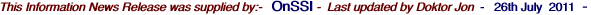This Information News Release was supplied by:-
