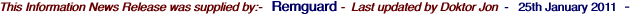 This Information News Release was supplied by:-