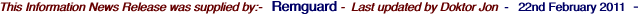 This Information News Release was supplied by:-