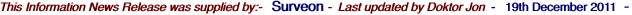 This Information News Release was supplied by:-