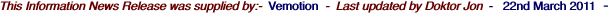 This Information News Release was supplied by:-