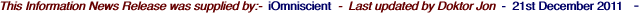 This Information News Release was supplied by:-