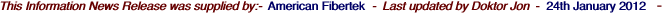 This Information News Release was supplied by:-