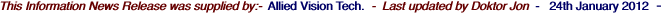 This Information News Release was supplied by:-