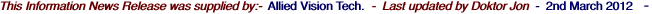 This Information News Release was supplied by:-