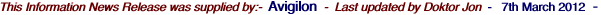This Information News Release was supplied by:-