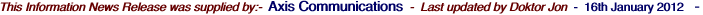 This Information News Release was supplied by:-