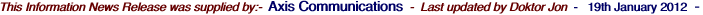 This Information News Release was supplied by:-