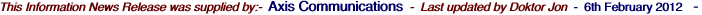 This Information News Release was supplied by:-