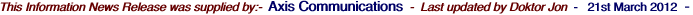 This Information News Release was supplied by:-