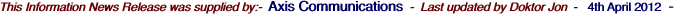This Information News Release was supplied by:-