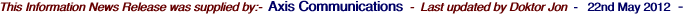 This Information News Release was supplied by:-