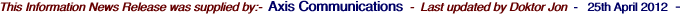 This Information News Release was supplied by:-