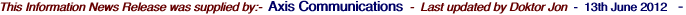 This Information News Release was supplied by:-