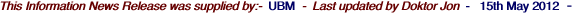 This Information News Release was supplied by:-