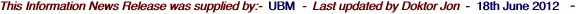 This Information News Release was supplied by:-