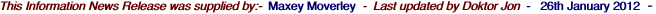 This Information News Release was supplied by:-