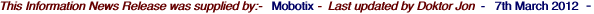 This Information News Release was supplied by:-