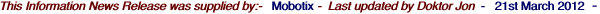 This Information News Release was supplied by:-