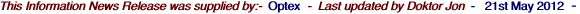 This Information News Release was supplied by:-