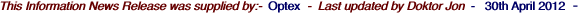 This Information News Release was supplied by:-