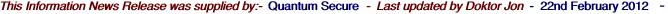 This Information News Release was supplied by:-