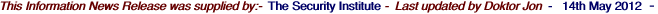 This Information News Release was supplied by:-