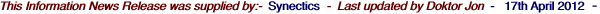 This Information News Release was supplied by:-