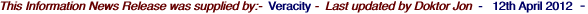 This Information News Release was supplied by:-