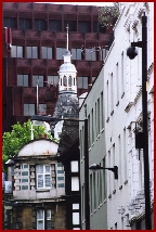 City of London street surveillance CCTV camera, equipped with PA speakers to allow City of London Police, to make verbal announcements in the event of an incident.