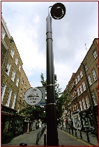 So would you like to play "Spot the CCTV Camera?". Eagle eyed visitors may recognise the profusion of street furniture, surrounding a single heritage dome camera keeping watch over part  of Londons' prestigious Oxford Street shopping area.