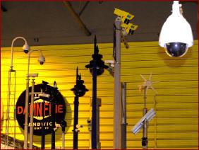 So would you like to play "Spot the CCTV Camera?". Eagle eyed visitors may recognise the profusion of street furniture, surrounding a single heritage dome camera keeping watch over part  of Londons' prestigious Oxford Street shopping area.