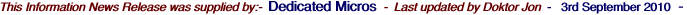 This Information News Release was supplied by:-