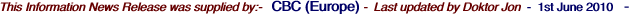 This Information News Release was supplied by:-