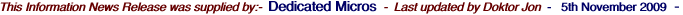 This Information News Release was supplied by:-