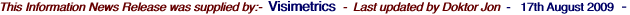 This Information News Release was supplied by:-