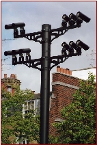 So would you like to play "Spot the CCTV Camera?". Eagle eyed visitors may recognise the profusion of street furniture, surrounding a single heritage dome camera keeping watch over part  of Londons' prestigious Oxford Street shopping area.