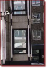 CCTV cameras outside a service access door in central London